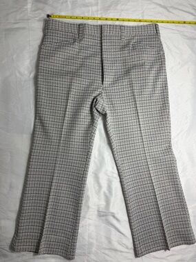 Haggar Men's Chinos in Light Tan Plaid 38W